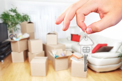 Local moving team handling packing support for an Edgware property