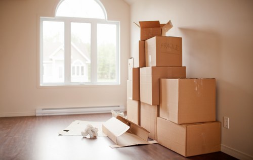 Removals van ready for a local move in Edgware