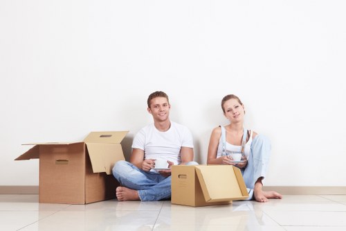 Removal van and moving team prepared for an Edgware relocation