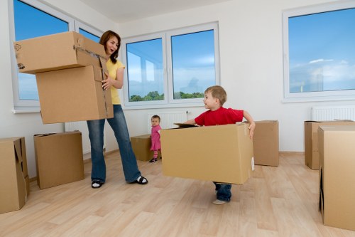 Local removals team helping with a flat move in Edgware