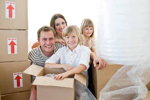 Packing and loading boxes for a house removal in Edgware