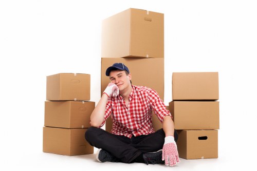 Local movers handling a flat move near Edgware residential streets
